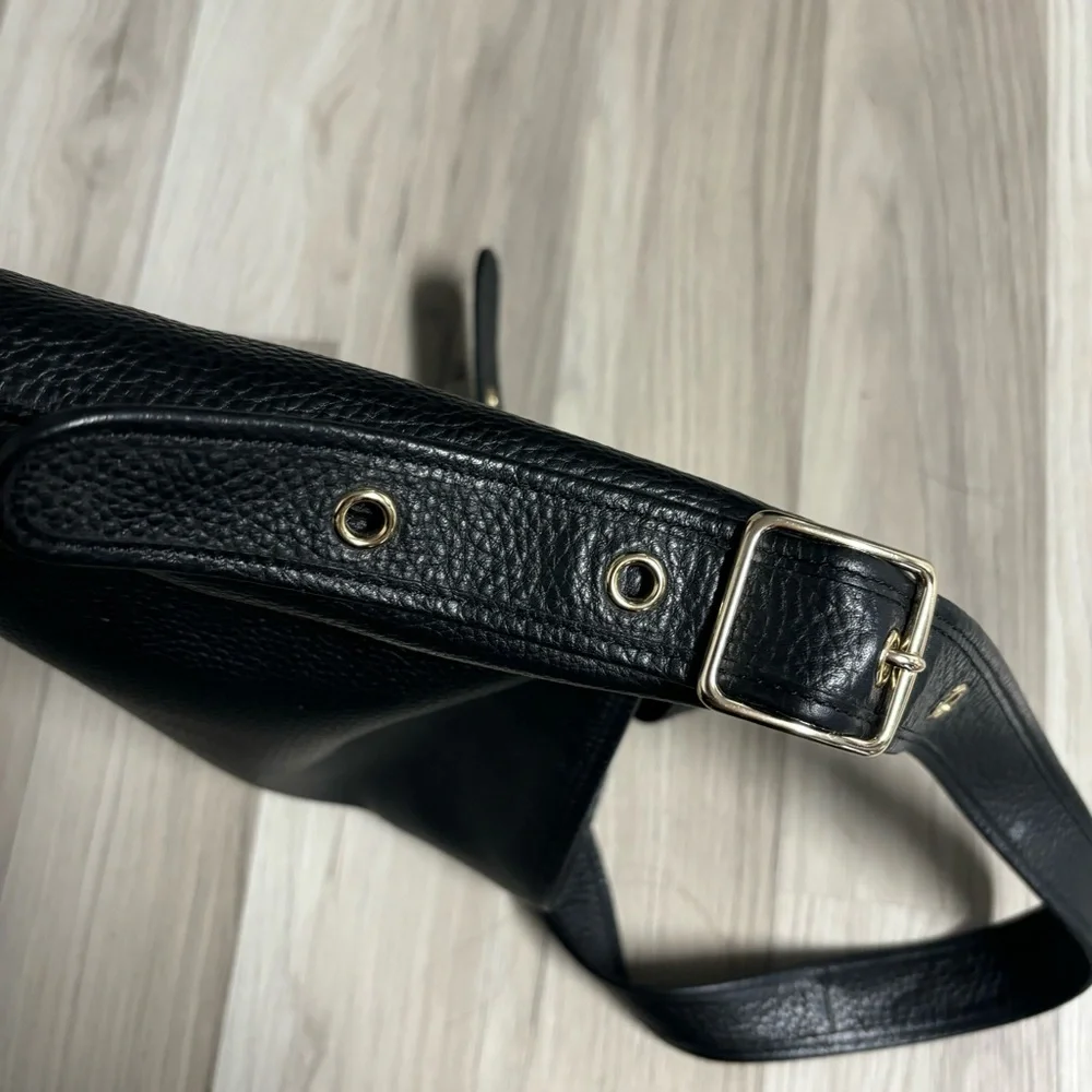 Coach Black Pebble Leather Sonoma Bucket Crossbody Bag Adjustable‎ Straps